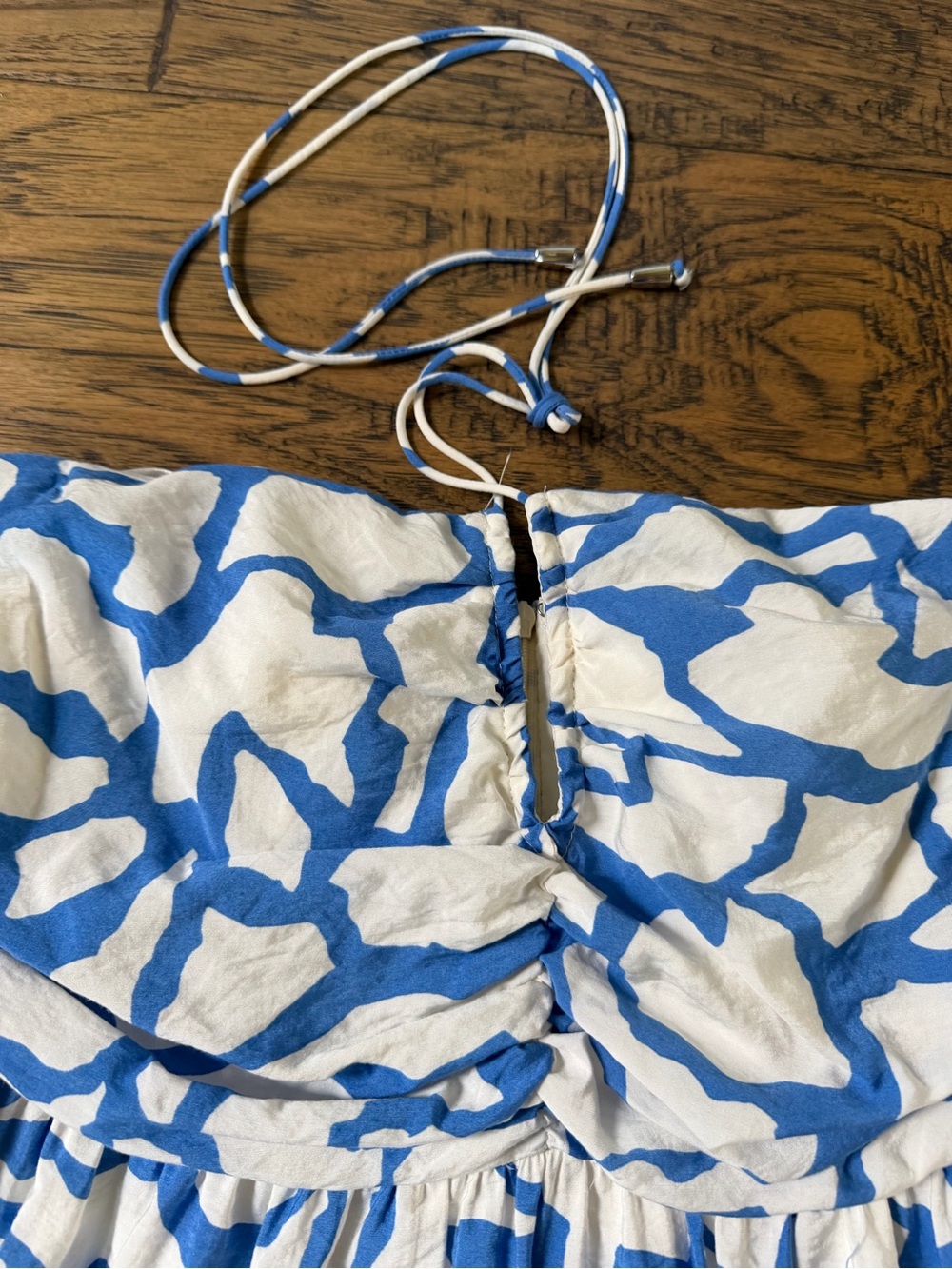 Women’s Blue and White halter dress - Picture 3 of 5